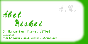 abel miskei business card